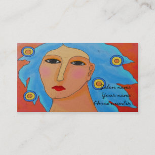 Woman with Blue Hair Appointment Card