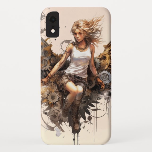 Woman with Boots iPhone / iPad case (Back)