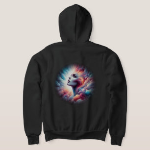 Woman with Cosmic Aura Hair Hoodie