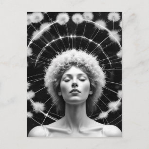 Woman with Crown of Dandelions Postcard