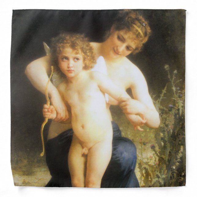 Woman with Cupid, Bouguereau Bandana (Front)