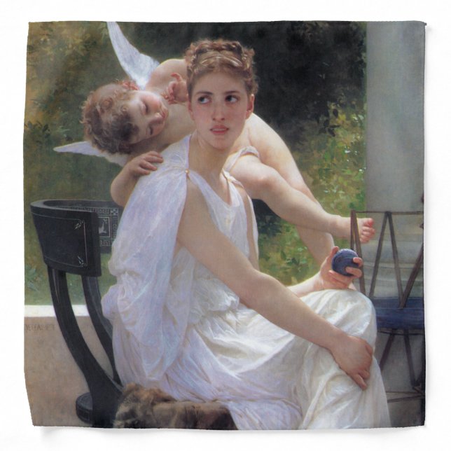 Woman with Cupid, Bouguereau Bandana (Front)