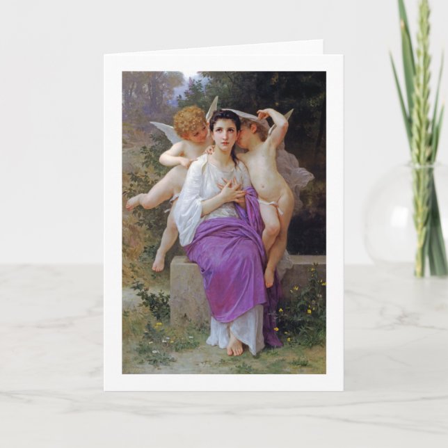 Woman with Cupid, Bouguereau Card (Front)