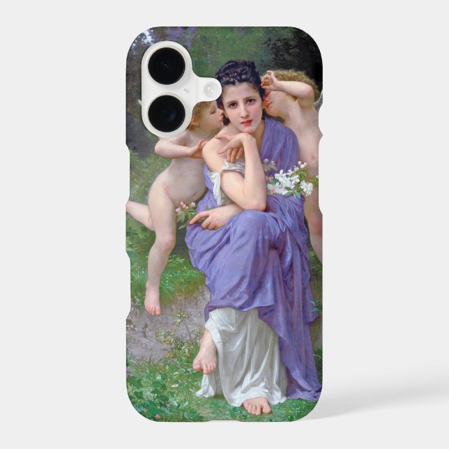 Woman with Cupid, Bouguereau Case-Mate iPhone Case (Back)