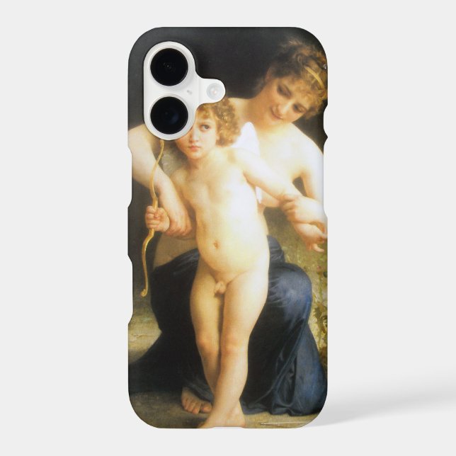 Woman with Cupid, Bouguereau Case-Mate iPhone Case (Back)