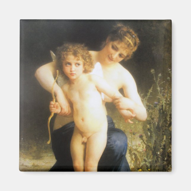Woman with Cupid, Bouguereau Magnet (Front)