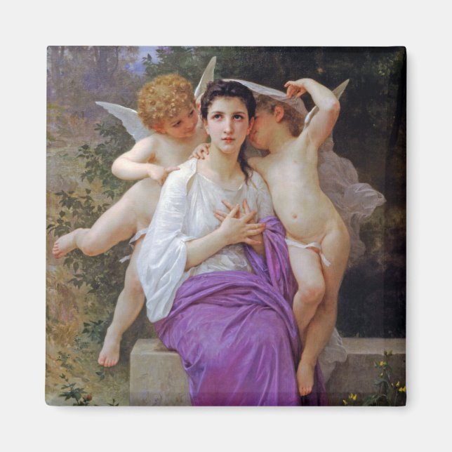 Woman with Cupid, Bouguereau Magnet (Front)
