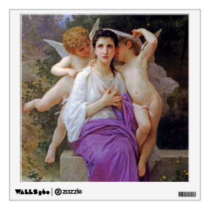 Woman with Cupid, Bouguereau Wall Decal