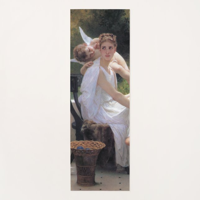 Woman with Cupid, Bouguereau Yoga Mat (Front)