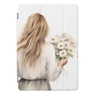 Woman With Daisy Bouquet iPad Pro Cover