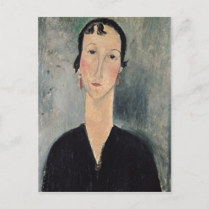 Woman with Earrings Postcard