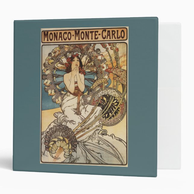 Woman with Feathers - PLM Railway Travel Poster 3 Ring Binder (Front/Inside)