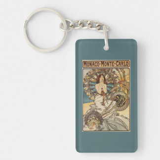 Woman with Feathers - PLM Railway Travel Poster Keychain