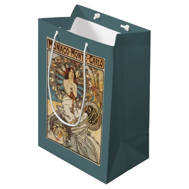 Woman with Feathers - PLM Railway Travel Poster Medium Gift Bag (Front Angled)