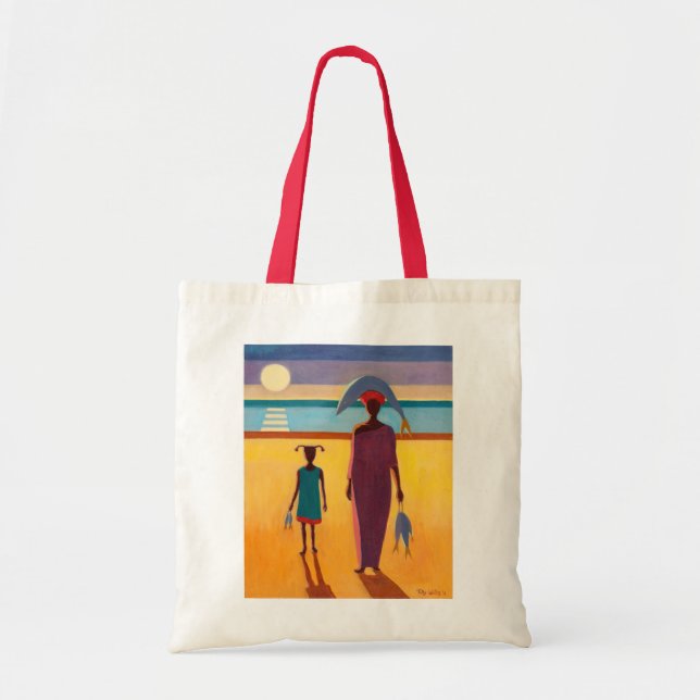 Woman with Fish Tote Bag (Front)
