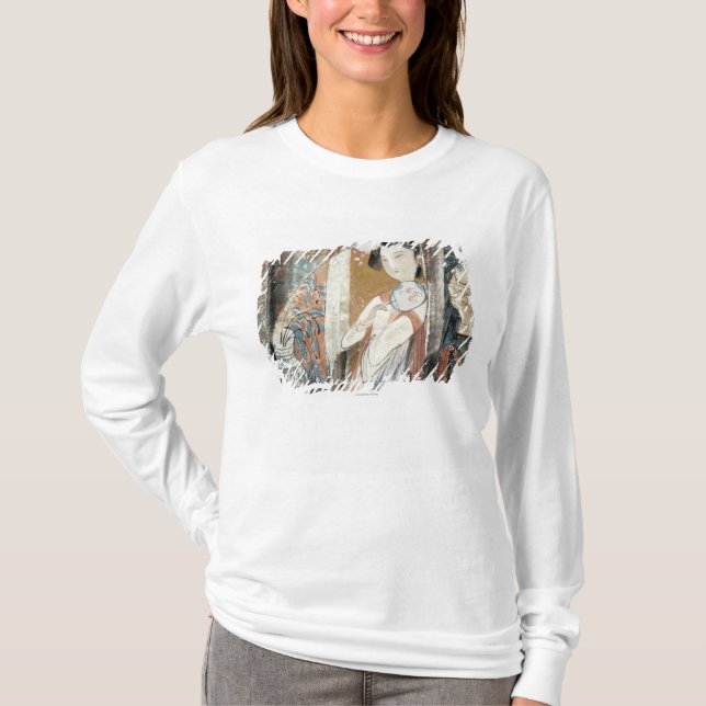 Woman with Floral Hairpin T-Shirt (Front)