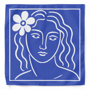 Woman with Flower in Her Hair Bandana