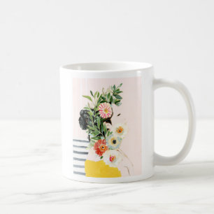 Woman with Flowers Coffee Mug