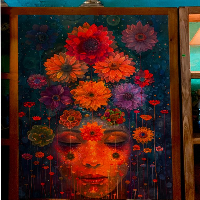 Woman with Flowers Decoupage Tissue Paper (Creator Uploaded)