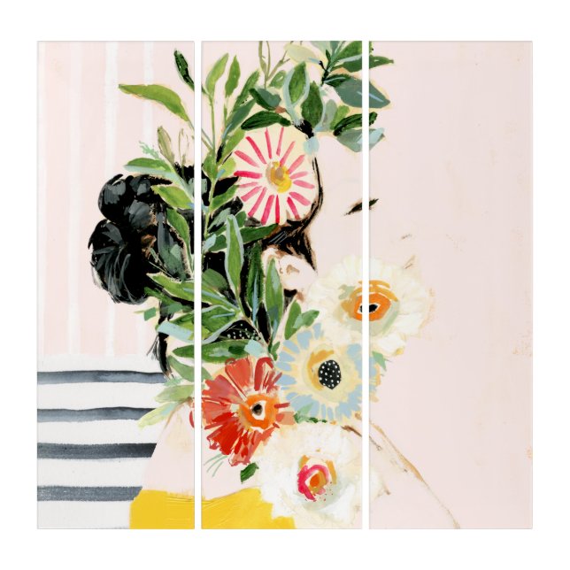 Woman with Flowers Triptych (Front)