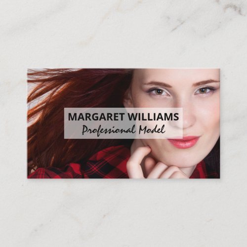 Woman with Flowing Hair  Model Head Shot Business Card