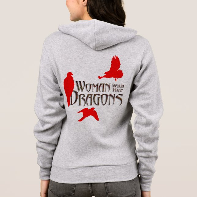 Woman with her Dragons Hoodie (Back)
