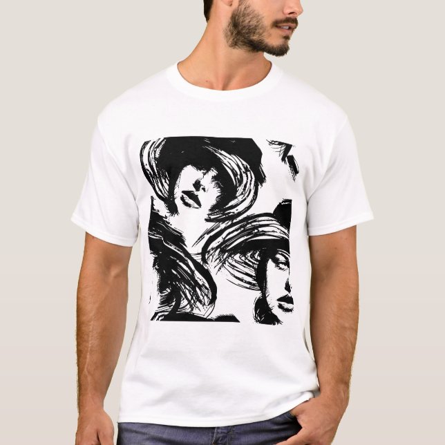 Woman with her hat T-Shirt (Front)