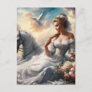 Woman with Horse Postcard