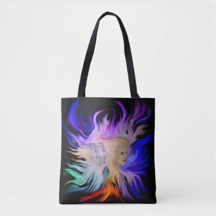 Woman with Horse Tote Bag