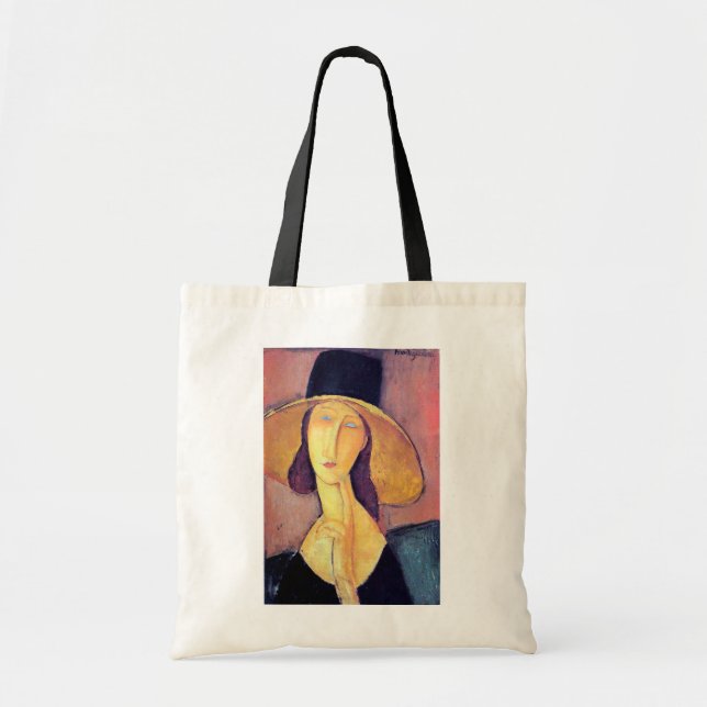 Woman with Large Hat, Modigliani Tote Bag (Front)