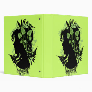 Woman with Leaves and Vines 3 Ring Binder
