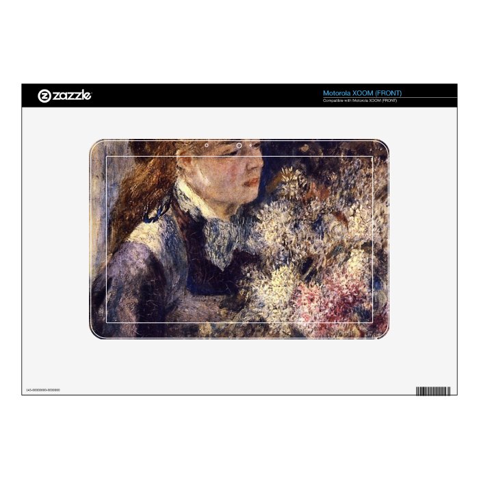 Woman with Lilacs by Pierre Renoir Decal For Motorola XOOM