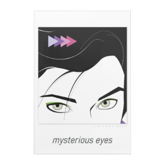 Woman with mysterious eyes acrylic print