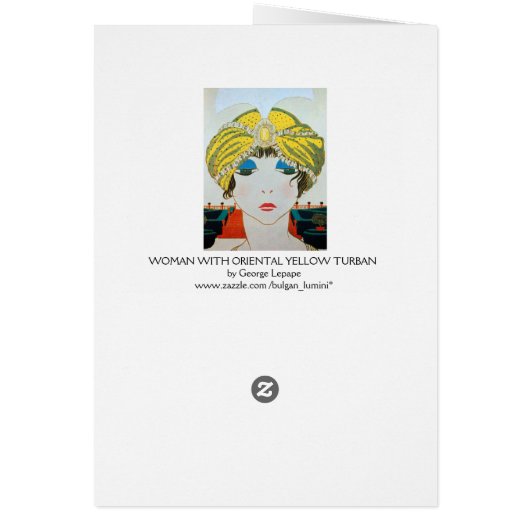 WOMAN WITH ORIENTAL YELLOW TURBAN / Beauty Fashion (Back)