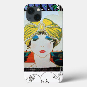 WOMAN WITH ORIENTAL YELLOW TURBAN / Beauty Fashion iPhone 13 Case