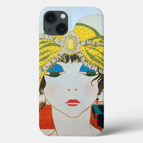 WOMAN WITH ORIENTAL YELLOW TURBAN  Beauty Fashion iPhone 13 Case