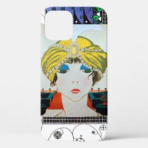 WOMAN WITH ORIENTAL YELLOW TURBAN  Beauty Fashion iPhone 12 Case