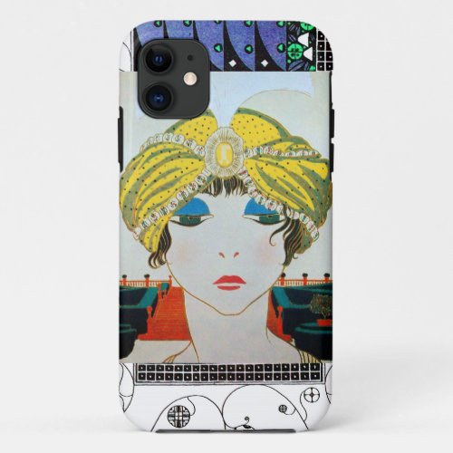 WOMAN WITH ORIENTAL YELLOW TURBAN  Beauty Fashion iPhone 11 Case