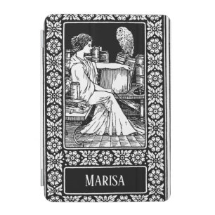  Woman with Owl, Books & Classical Library iPad Mini Cover