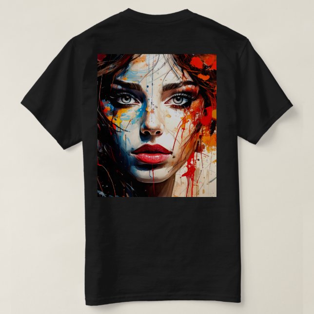 Woman with Painted Face T-Shirt (Design Back)