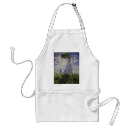 Woman with Parasol by Claude Monet, Vintage Art Adult Apron