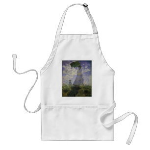 Woman with Parasol by Claude Monet, Vintage Art Adult Apron