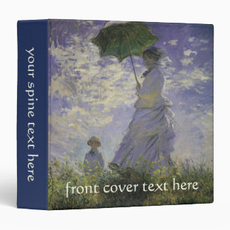 Woman with Parasol by Claude Monet, Vintage Art Binder