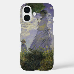 Woman with Parasol by Claude Monet, Vintage Art iPhone 16 Case