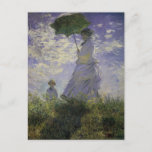 Woman with Parasol by Claude Monet, Vintage Art Postcard<br><div class="desc">The Stroll, Camille Monet and Her Son Jean (Woman with a Parasol) (1875) by Claude Monet is a vintage impressionist fine art family portrait painting. A mother taking a walk with her young child in a field or spring meadow. She is holding a sun umbrella and wearing a beautiful dress...</div>