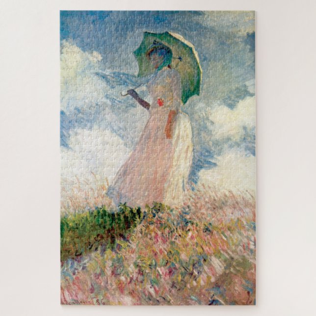 Woman with Parasol Claude Monet Vintage Art Jigsaw Puzzle (Vertical)