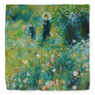 Woman with Parasol, Garden, Renoir Bandana