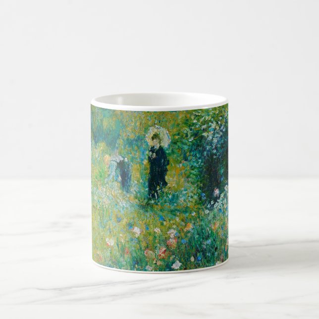 Woman with Parasol, Garden, Renoir Coffee Mug (Center)