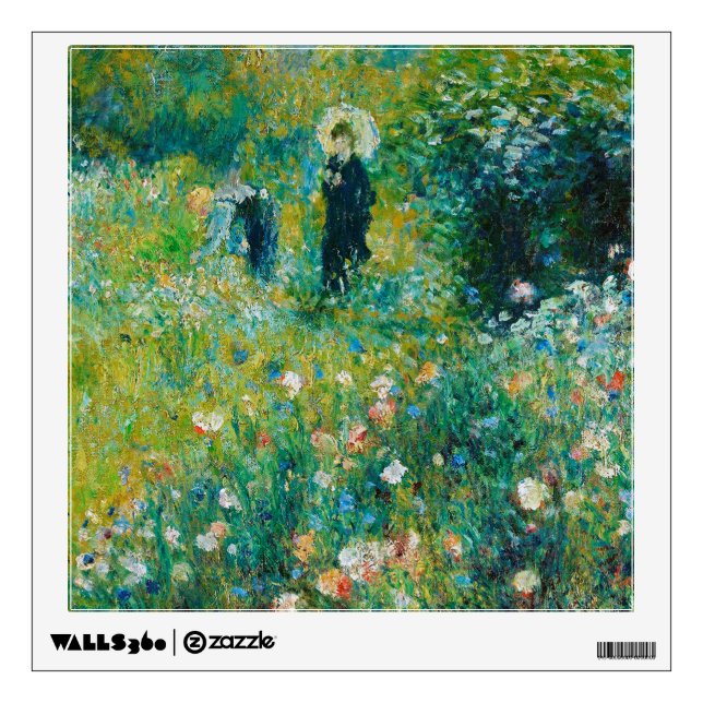 Woman with Parasol, Garden, Renoir Wall Decal (Front)