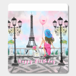 Woman with Pink Balloon In Paris Your Birthday Breath Savers® Mints